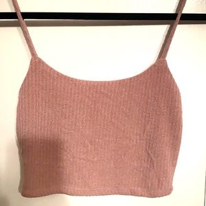 Emory park size small pink sweater crop tank